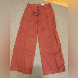 SO Wide Leg Pants in Rust Red